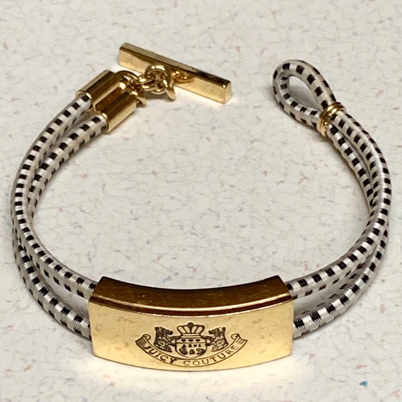 JUICY COUTURE STRETCHY BRACELET W/CENTER LOGO GUC - Picture 3 of 8